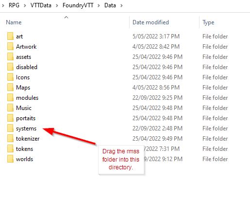 Installing the RMSS Directory