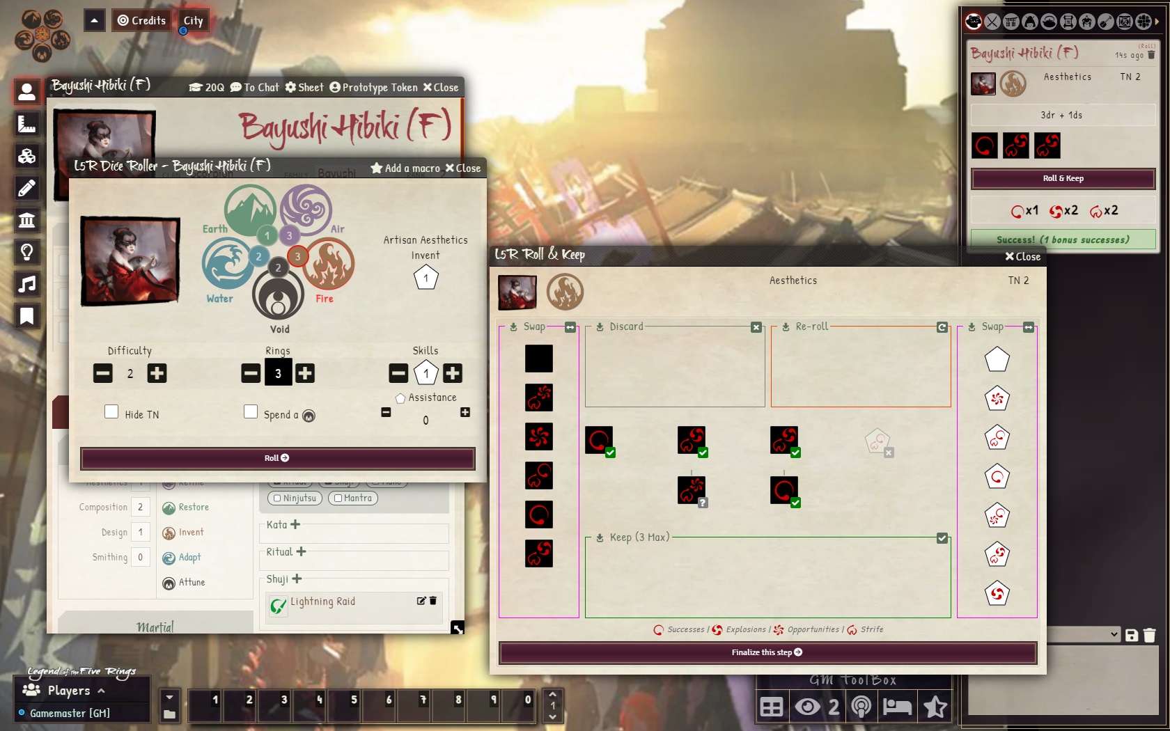 L5R 5e FoundryVTT Roll n Keep